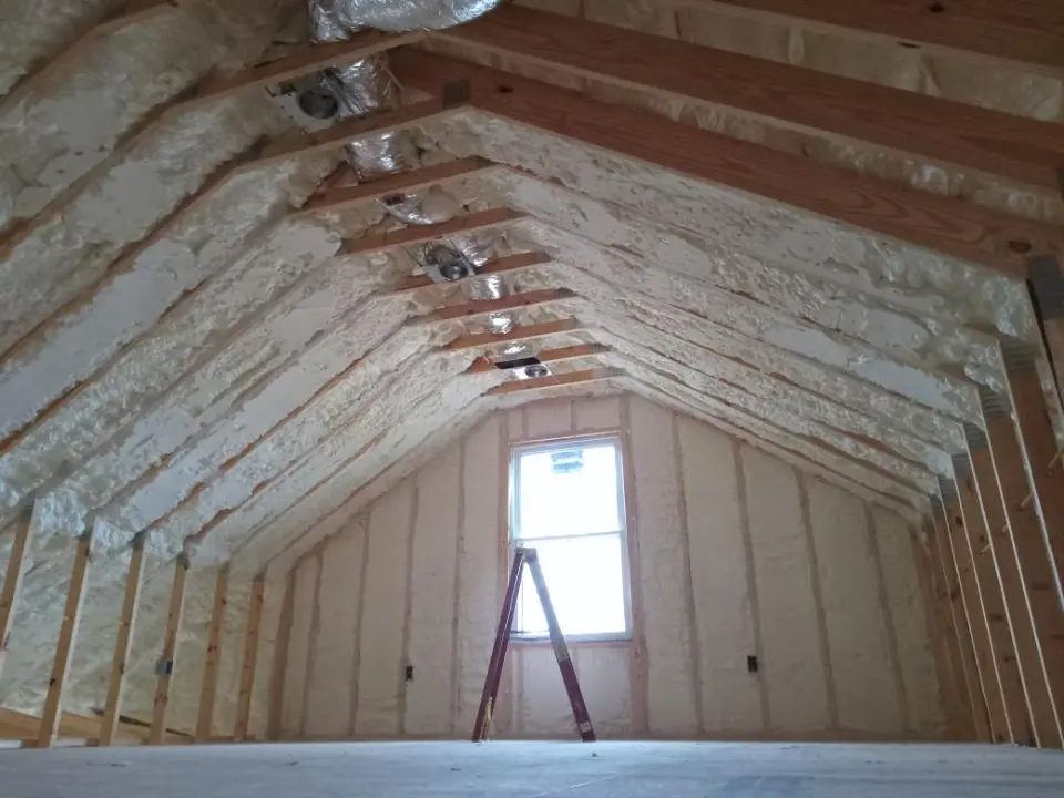Spray foam roofing application for Crawl Space Insulation project in Manvel